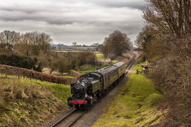 Обои картинки фото техника, паровозы, железная, дорога, рельсы, паровоз
