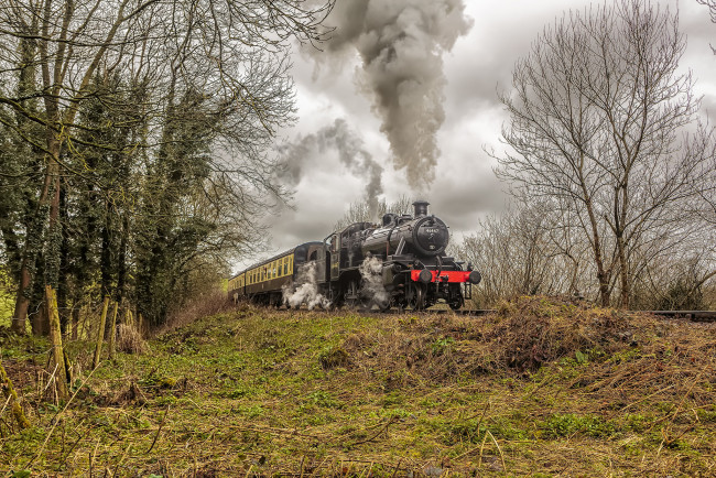 Обои картинки фото техника, паровозы, железная, дорога, рельсы, паровоз