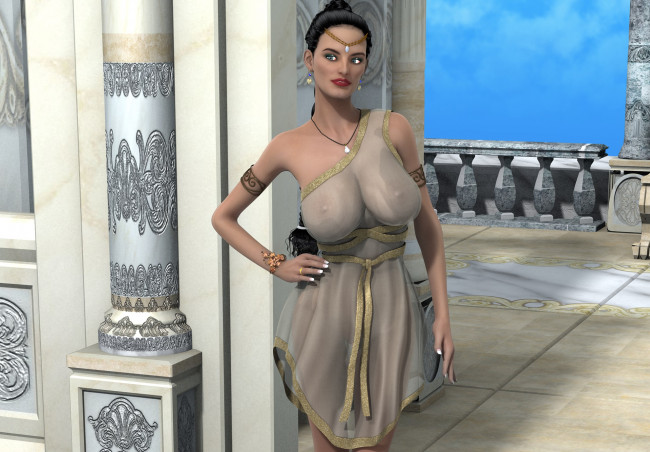 Обои картинки фото 3д графика, люди , people, девушка, взгляд, фон