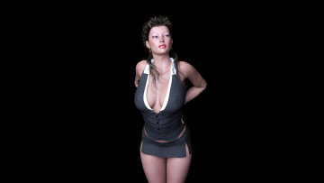 Картинка 3д+графика люди+ people девушка взгляд фон