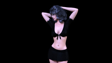 Картинка 3д+графика люди+ people девушка взгляд фон