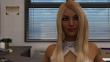 Картинка 3д+графика портрет+ portraits взгляд девушка фон