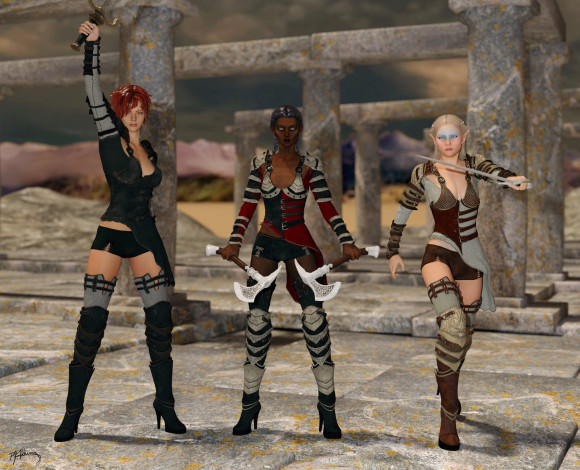 Обои картинки фото 3д графика, эльфы , elves, эльфийка, взгляд, фон, оружие