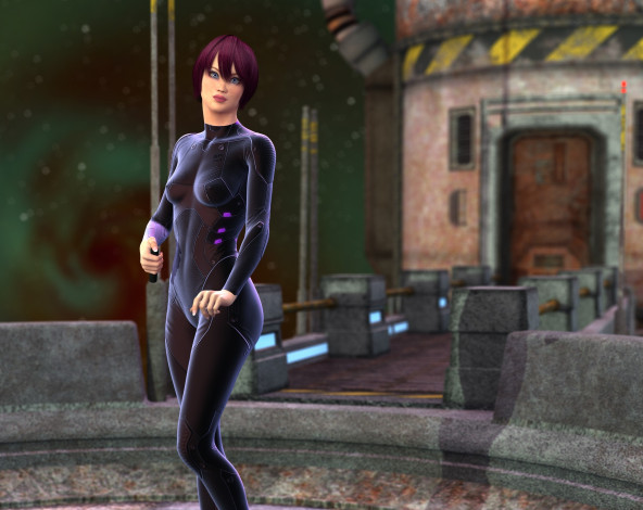 Обои картинки фото 3д графика, люди , people, фон, взгляд, девушка