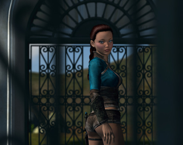 Обои картинки фото 3д графика, люди , people, девушка, фон, взгляд