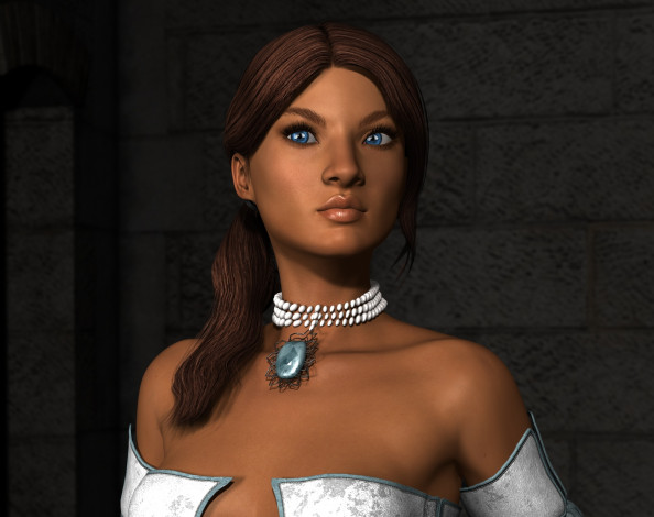 Обои картинки фото 3д графика, портрет , portraits, фон, взгляд, девушка