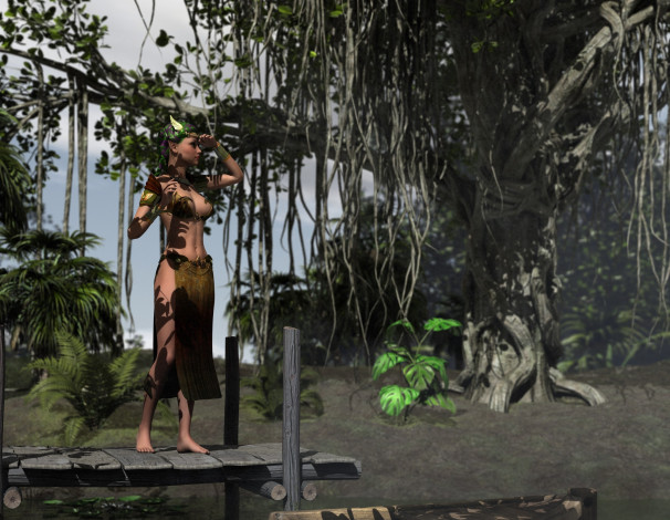 Обои картинки фото 3д графика, эльфы , elves, фон, взгляд, эльфийка