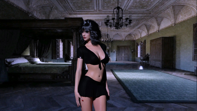 Обои картинки фото 3д графика, люди , people, девушка, взгляд, фон