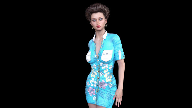 Обои картинки фото 3д графика, люди , people, девушка, взгляд, фон