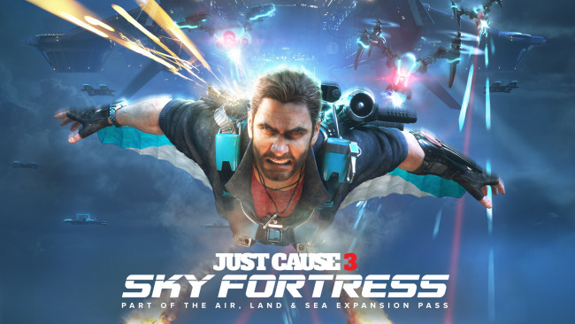 Обои картинки фото видео игры, just cause 3,  sky fortress, just, cause, 3, sky, fortress