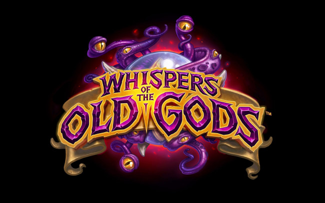 Обои картинки фото whispers of the old gods, видео игры, hearthstone,  heroes of warcraft, фон, логотип