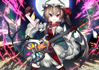 Картинка аниме touhou фон взгляд девушка