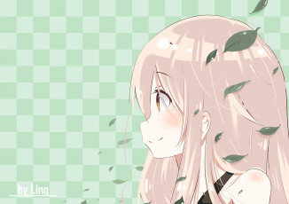 обоя аниме, urara meirochou, фон, взгляд, девушка