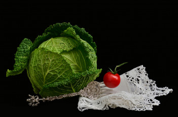 Картинка еда овощи кочан помидорка