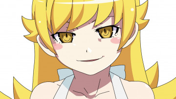 Картинка аниме bakemonogatari девушка фон взгляд