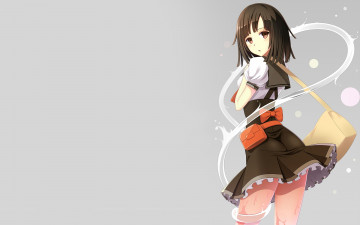 Картинка аниме bakemonogatari взгляд девушка фон