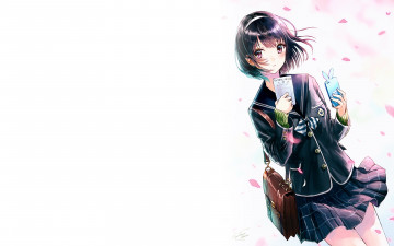 Картинка аниме unknown +другое девушка взгляд фон