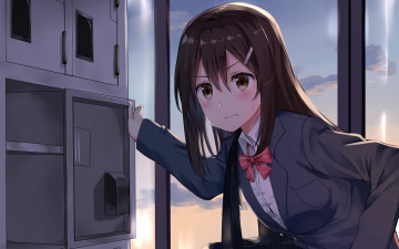 Картинка аниме unknown +другое фон взгляд девушка