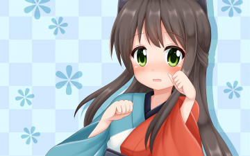 Картинка аниме urara+meirochou фон взгляд девушка