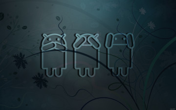 Картинка компьютеры android логотип фон