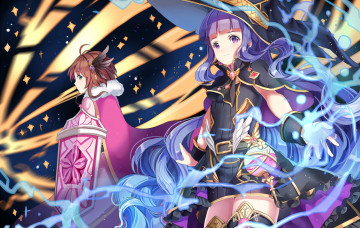 Картинка аниме магия +колдовство +halloween фон взгляд девушка