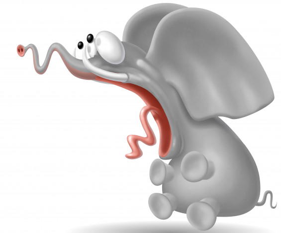 Обои картинки фото рисованное, минимализм, слон