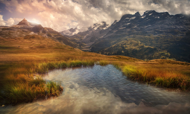 Обои картинки фото природа, реки, озера, рассвет