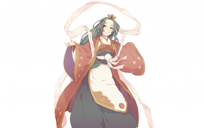 Обои картинки фото аниме, tsugumomo, фон, взгляд, девушка