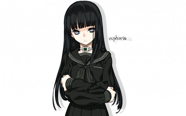 Обои картинки фото аниме, tsugumomo, фон, взгляд, девушка