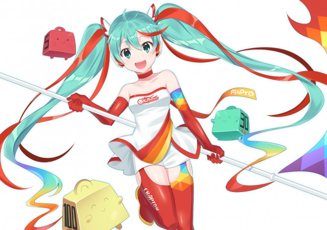 Обои картинки фото аниме, vocaloid, фон, девушка, взгляд