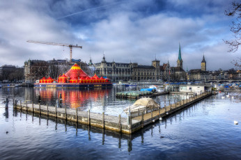 Картинка z& 252 rich+-+switzerland города цюрих+ швейцария простор