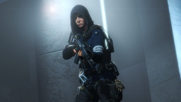 Картинка 3д+графика люди+ people девушка фон взгляд автомат