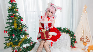 Картинка девушки -+снегурочки снегурочка костюм наряд новый год красивая девушка