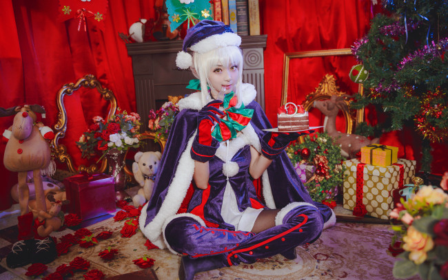 Обои картинки фото девушки, - снегурочки, косплей, cosplay