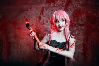 Картинка девушки -+креатив +косплей девушка фон топор