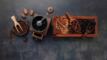 Картинка еда кофе +кофейные+зёрна зерна молотый