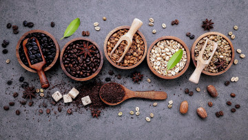 Картинка еда кофе +кофейные+зёрна зерна молотый