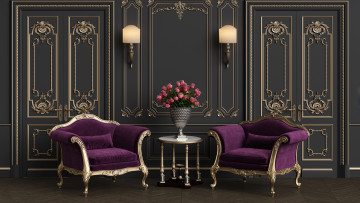 обоя интерьер, мебель, кресла