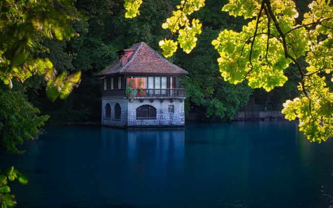 Обои картинки фото города, - здания,  дома, озеро, дом