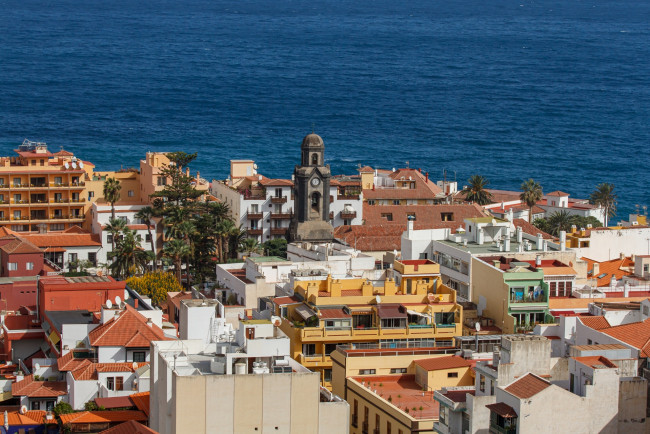 Обои картинки фото puerto de la cruz, spain, города, - панорамы, puerto, de, la, cruz