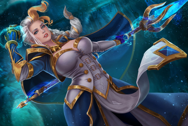 Обои картинки фото wow, видео игры, world of warcraft, девушка, фон, взгляд, униформа