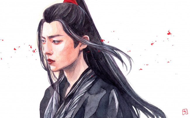 Обои картинки фото рисованное, кино,  мультфильмы, вэй, усянь, лицо