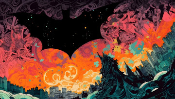 Картинка рисованное комиксы batman нейросети