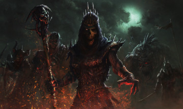 обоя фэнтези, нежить, тьма, король, мертвецы