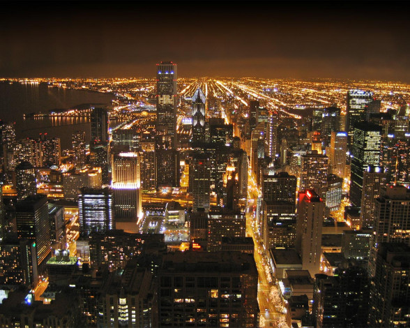 Обои картинки фото города, огни, ночного