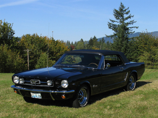 Обои картинки фото 1965, mustang, convertible, автомобили, ford
