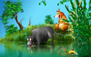 Картинка рисованные животные