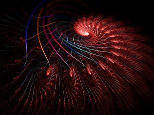 Картинка 3д графика fractal фракталы фон цвета узор