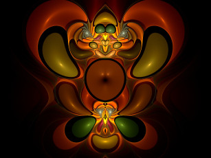 Картинка 3д графика fractal фракталы фон цвета узор