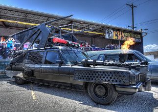 Картинка cadillac автомобили выставки уличные фото тюнинг